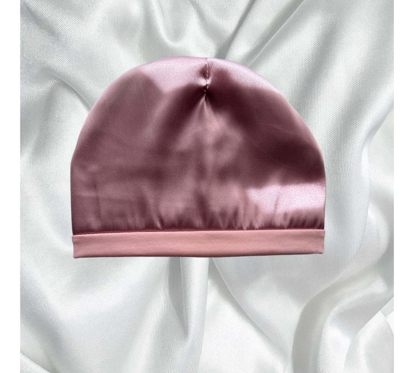 Salmon Pink Satin Beanie