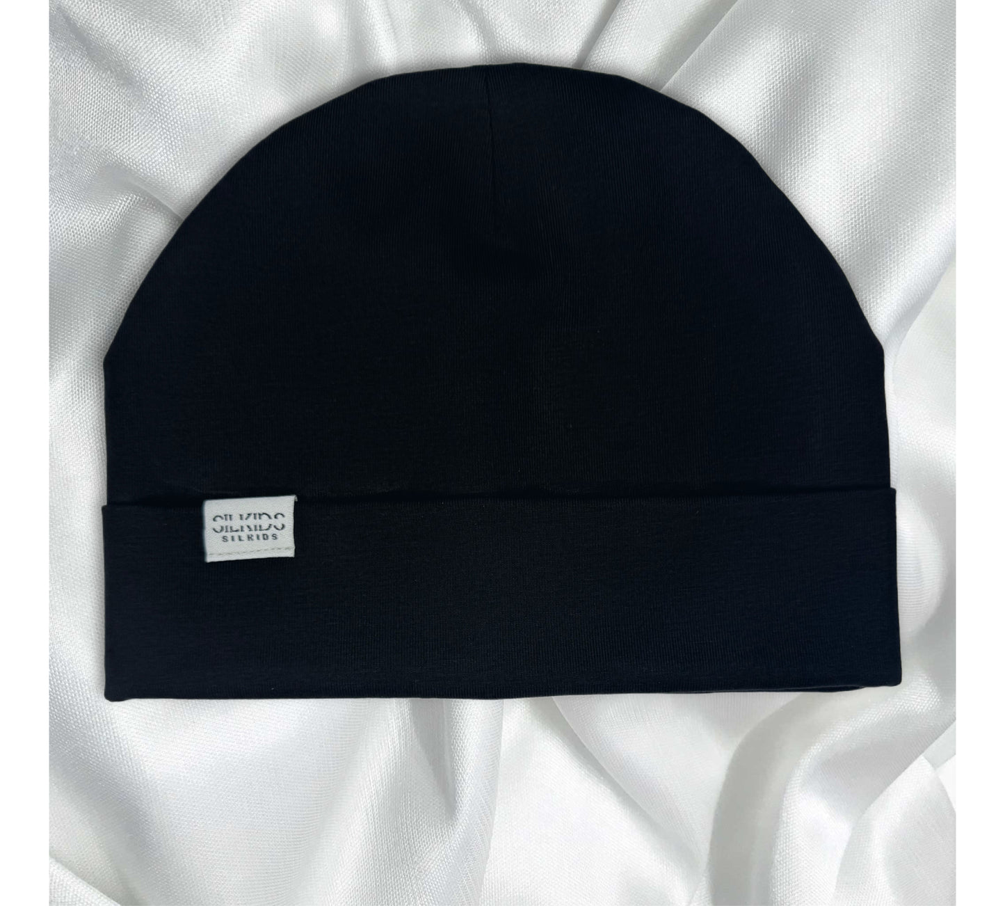Classic Black Satin Beanie