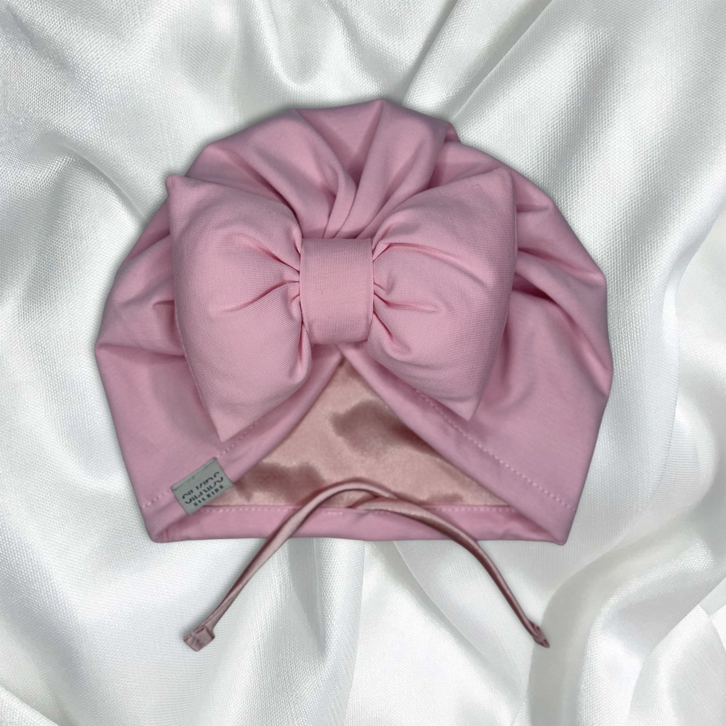 Blush Adjustable Satin Turban