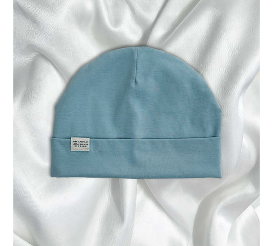 Slate Blue Satin Beanie