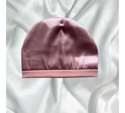 Salmon Pink Satin Beanie