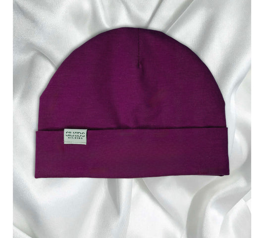 Raspberry Satin Beanie