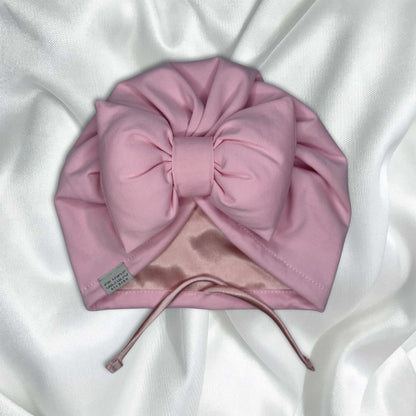 Blush Adjustable Satin Turban