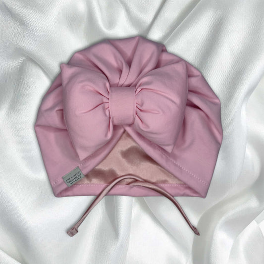 Blush Adjustable Satin Turban